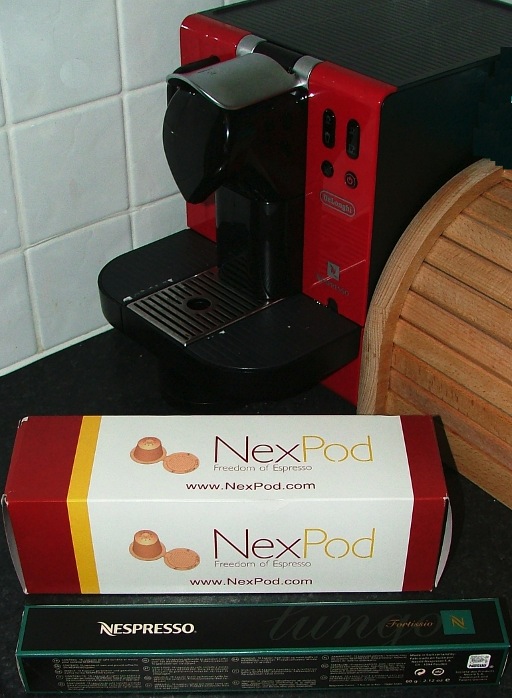 Nespresso machine, Nexpods and Nespresso pods