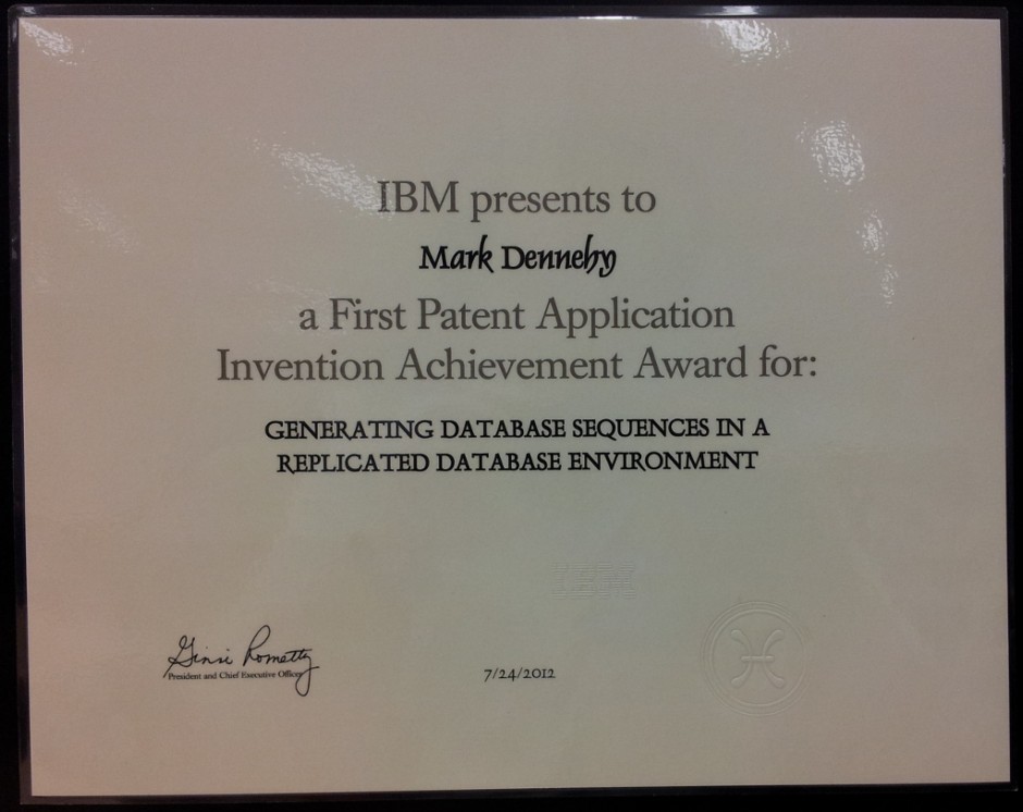IBM Patent Award #1